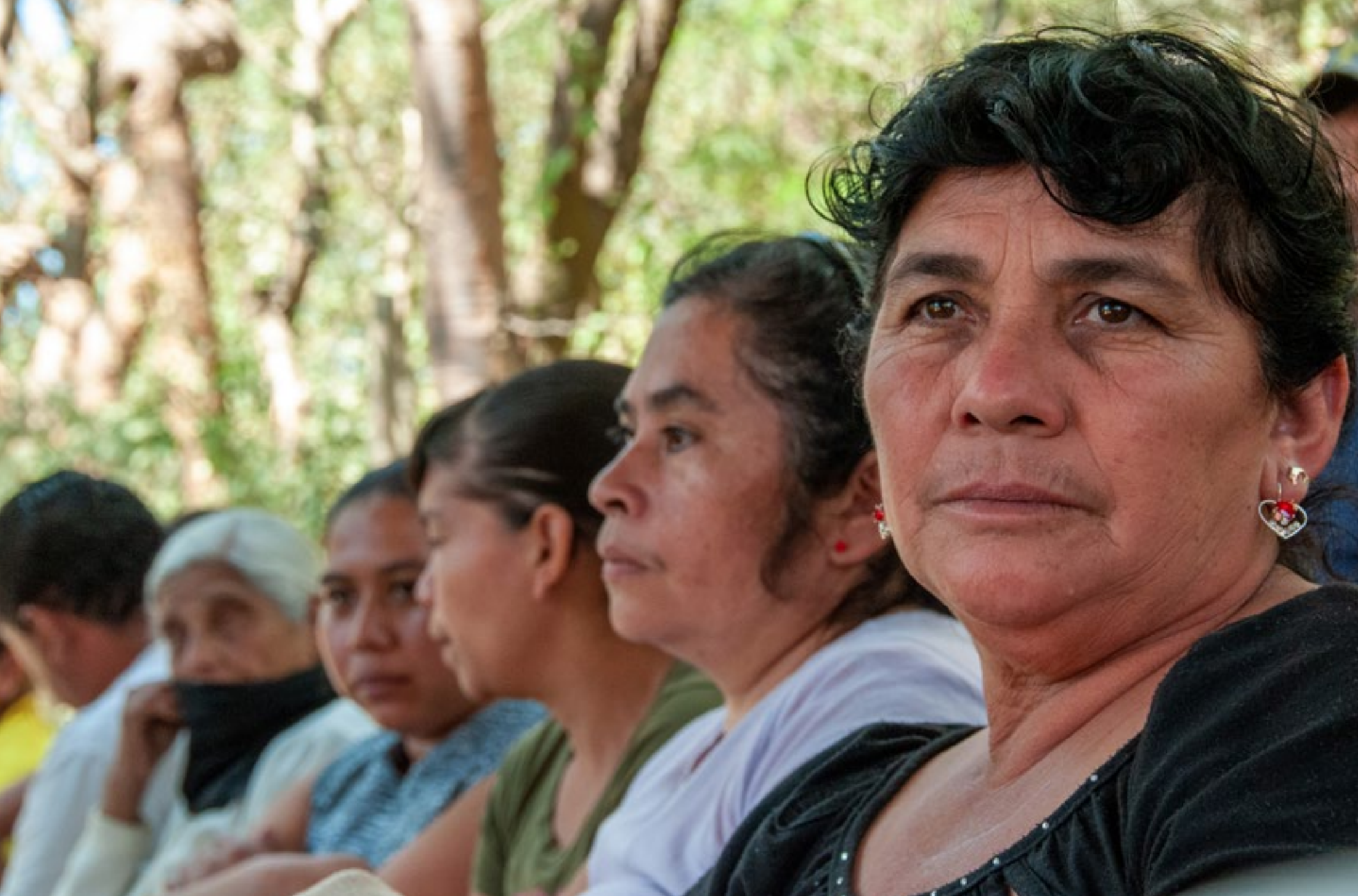 Women on the frontline of the struggle at La Puya. Photo: Rob Mercatante, Defenders Project