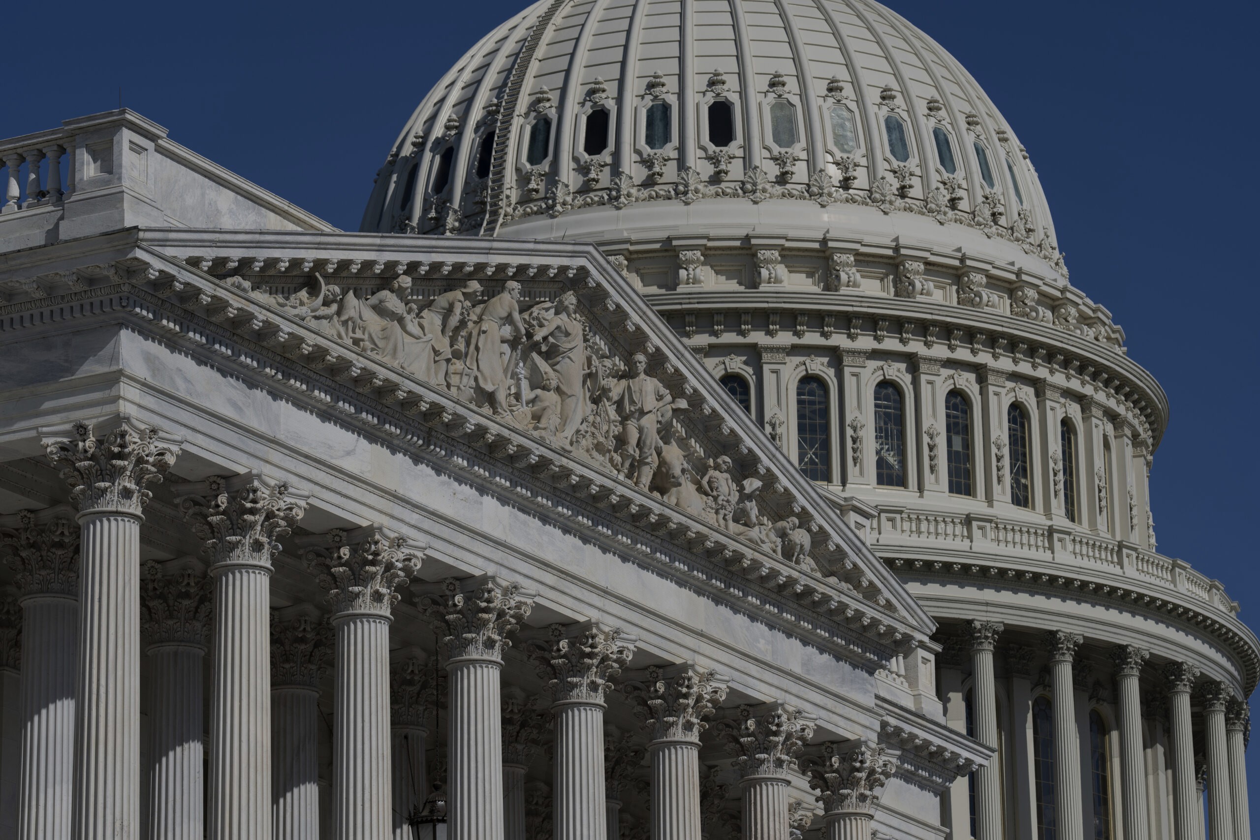 The Capitol Dome and East Front of the of the House of Representatives is seen in Washington